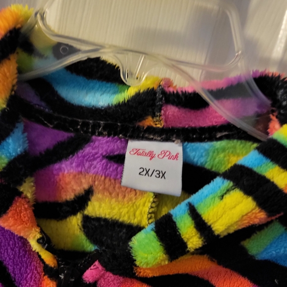 Womens USED Colorful Zebra Print Onesie - Picture 5 of 9